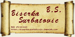 Biserka Šurbatović vizit kartica